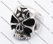 Stainless Steel Iron Cross Skull Ring KJR370231