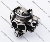 Stainless Steel Skull Ring KJR370240
