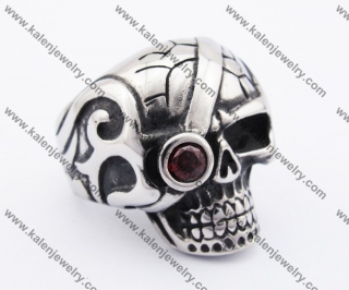 Stainless Steel Skull Ring KJR370243