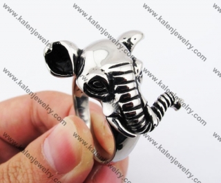 Stainless Steel Elephant Ring KJR330123