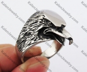 Gold Stainless Steel Eagle Ring KJR010240