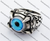 Stainless Steel Blue Eye of Satan Ring KJR370260