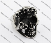 Stainless Steel Skull Ring KJR370286