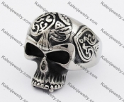 Stainless Steel Skull Ring KJR370316