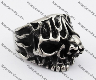 Stainless Steel Skull Ring KJR370317