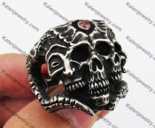 Stainless Steel Skull Ring KJR370323