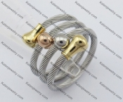 Two-tone Stainless Steel Wire Rings KJR450043