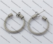 Stainless Steel Wire Earrings KJE450004