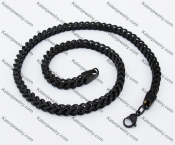 492×6mm Black Stainless Steel Necklace KJN150206