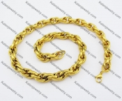540×11mm Gold Stainless Steel Necklace KJN150209