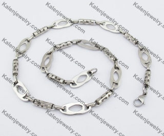 10mm Wide Stainless Steel Necklace KJN380008