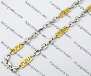 10mm Wide Stainless Steel Necklace KJN380016