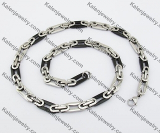 9mm Wide Stainless Steel Necklace KJN380021