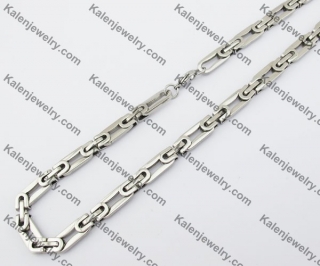 9mm Wide Stainless Steel Necklace KJN380023