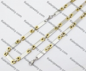 Steel Necklace & Bracelet Jewelry Set KJS380036