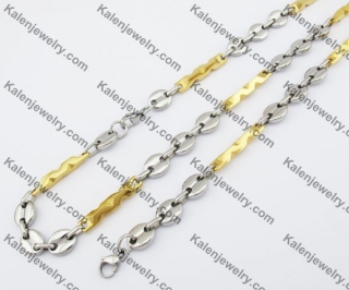 Steel Necklace & Bracelet Jewelry Set KJS380037