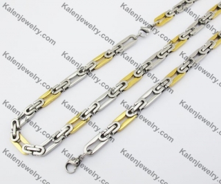 Steel Necklace & Bracelet Jewelry Set KJS380048
