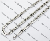 Steel Necklace & Bracelet Jewelry Set KJS380049