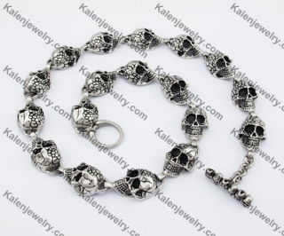 Stainless Steel Skull Necklace KJN550153