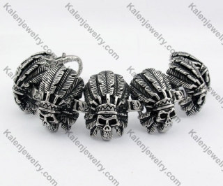 Steel Chief Skull Bracelet KJB550133