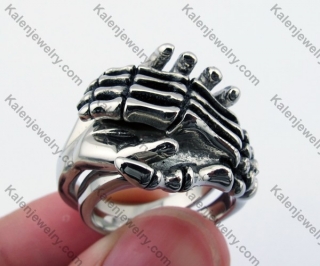 Double Skeleton Hand Ring KJR330121