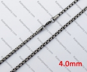 4mm Black Necklace KJN350002