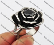 Black Stone Rose Ring KJR010253