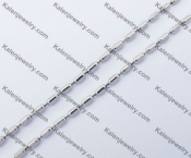 (price for 100 meters chain with 200pcs clasps) 2.4mm wide steel round ball chain KJN150313
