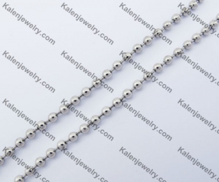 (price for 100 meters chain with 200pcs clasps) 3mm wide steel Round ball chain KJN150321