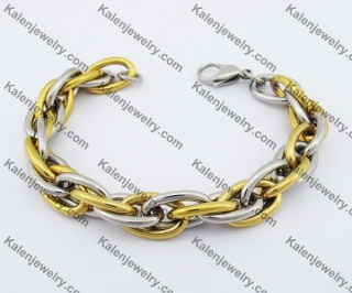 220×11 mm Half Gold Plating Steel Bracelet KJB550126SG