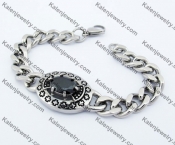 210 ×23 mm Steel Black Stone Bracelet KJB540008