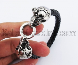 Skull Clasps Leater Bracelet KJB550197