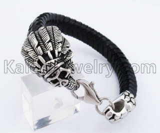 Skull Clasp Leater Bracelet KJB550199