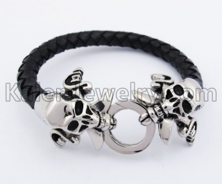 Skull Clasps Leater Bracelet KJB550200