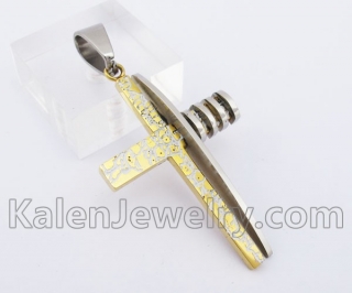Gold Plating Cross Pendant KJP140325