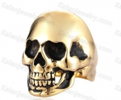 Gold Plating Skull Ring KJR010325