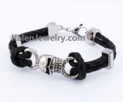 Skull Leather Bracelet KJB550171