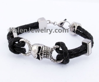 Skull Leather Bracelet KJB550171