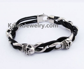 Skull Leather Bracelet KJB550174