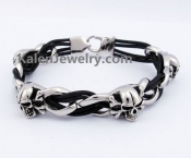 Skull Leather Bracelet KJB550187