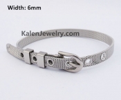 6mm Steel Mesh Wire Belt Buckle Bracelet KJB650011