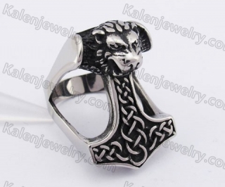 Lion Thor Hammer Ring KJR350251