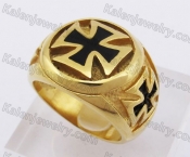 Gold Plating Iron Cross Ring KJR350258
