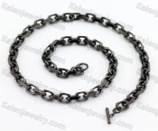 Black Stainless Steel Necklace KJN200088