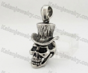 Stainless Steel Gentleman Skull Pendant KJP600018