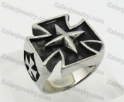 Stainless Steel Iron Cross Ring KJR350270