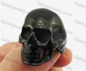 Polishing Black Steel Skull Ring KJR550070