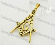 Gold Plating Steel Masonic Pendant KJP010165