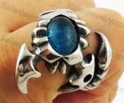 Stainless Steel Blue Stone Scorpion Ring KJR350320