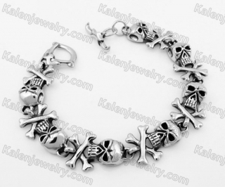 Stainless Steel Skull Bracelet KJB540056